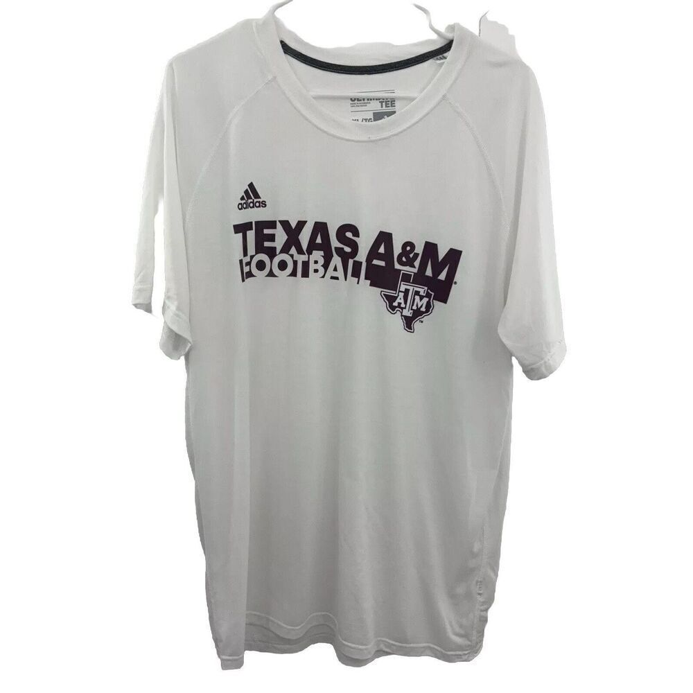 A & M Short Sleeve New Without Tags White Moisture Wick Game Day Tee Shirt